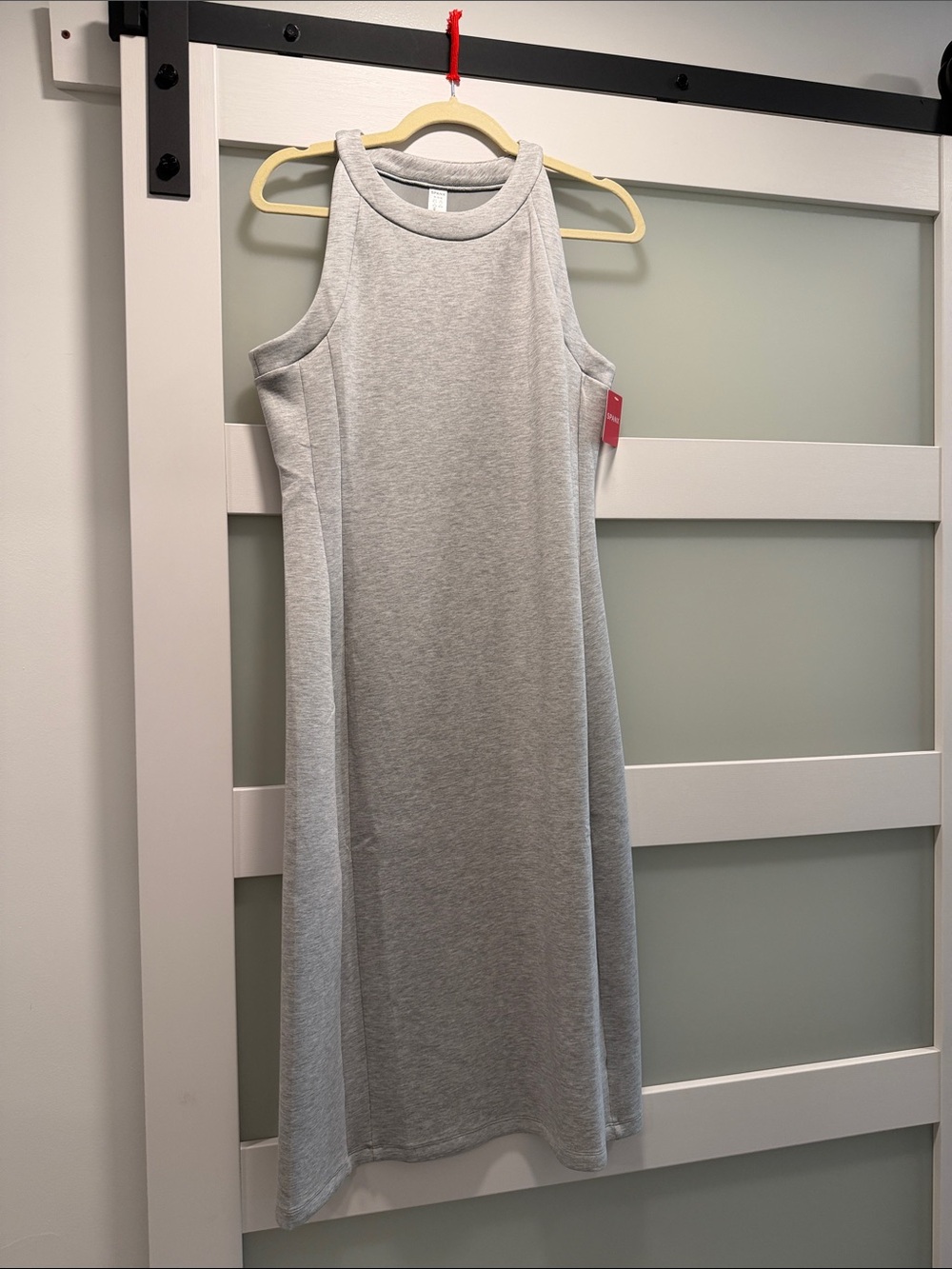 SPANX Air Essentials Light Gray Sleeveless Midi Tank Dress